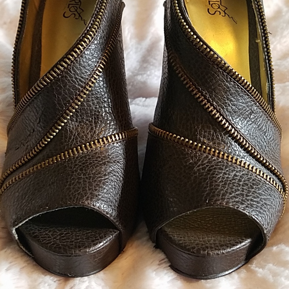 Carlos Santana Waverly vegan leather heels sz 8.5